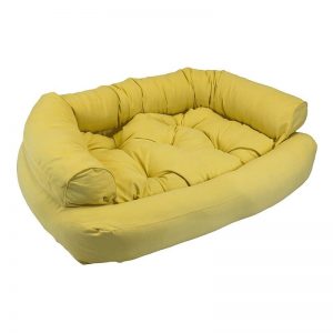 Snoozer Luxury Overstuffed Microsuede Pet Sofa Yellow